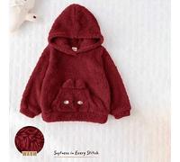 Shein Sudadera con capucha de manga larga con forro térmico y estampado de gato para bebé niña