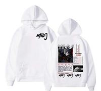 Shein Sudadera con capucha de mercancía del álbum 166 del rapero Milo J, sudaderas de hip-hop para hombre y mujer, ropa de manga larga, sudaderas oversize,