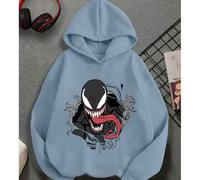 Shein Sudadera con capucha de otoño para jóvenes y niños, con busto de Venom, personaje de Marvel, sudadera con capucha de manga larga con estampado gráfico