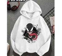 Shein Sudadera con capucha de otoño para jóvenes y niños, con busto de Venom, personaje de Marvel, sudadera con capucha de manga larga con estampado gráfico