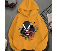 Shein Sudadera con capucha de otoño para jóvenes y niños, con busto de Venom, personaje de Marvel, sudadera con capucha de manga larga con estampado gráfico