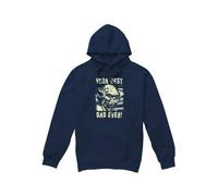 Shein Sudadera con capucha de Yoda del mejor papá (azul marino) para hombres