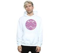 Shein Sudadera con capucha del icono de neón de Shang-Chi y la leyenda de los Diez Anillos para hombres (Blanco)
