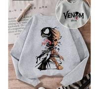 Shein Sudadera con capucha gráfica de la forma de Venom Groot para adolescentes/niños, personaje de Marvel, ajuste holgado casual de manga larga para otoño