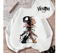 Shein Sudadera con capucha gráfica de la forma de Venom Groot para adolescentes/niños, sudadera holgada de manga larga con personaje de Marvel, otoño
