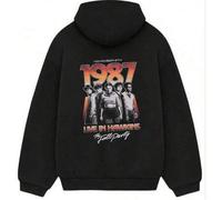 Shein Sudadera con capucha gráfica de Stranger's Things (tallas S-XXXL) para hombre y mujer, póster "Todas las criaturas son bienvenidas", ligeramente elást