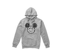 Shein Sudadera con capucha "Mejor papá ever" de Mickey Mouse para hombres (Gris deportivo)