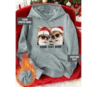 Shein Sudadera con capucha personalizada para hombres, informal, otoño/invierno, diseño personalizado, patrón personalizado, se puede usar tu propia foto/lo