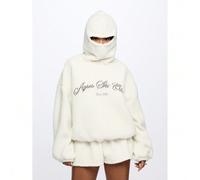 Shein Sudadera con capucha tipo Balaclava de lujo de la colección diseñada para el club de esquí apres-ski, de felpa Sherpa cálida y confortable, de estilo