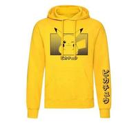 Shein Sudadera con capucha unisex para adultos con Pikachu en katakana (amarillo)