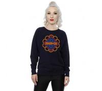 Shein Sudadera con el logotipo de anillo neón de Shang-Chi y la leyenda de los Diez Anillos para mujeres/damas (azul marino)