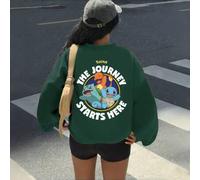 Shein Sudadera con estampado de dibujos animados de Pokémon Squirtle//, estilo casual unisex, corte holgado, suave y cómoda, adecuada para uso diario, ropa