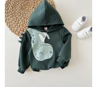 Shein Sudadera con estampado de dinosaurio de contraste de color para bebé niño