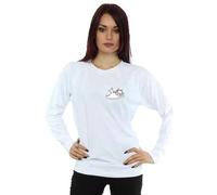 Shein Sudadera con estampado de la parte trasera y el pecho de Marie de Los Aristogatos para mujeres/damas (Blanco)