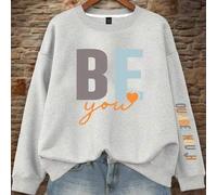 Shein Sudadera con estampado de letras "SÉ TÚ, ERES SUFICIENTE" para mujer