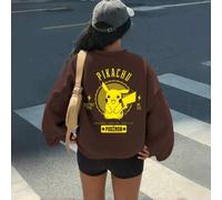 Shein Sudadera con estampado de Pokémon Pikachu, diseño de Pokémon, estilo casual, corte unisex, tela cómoda, imprescindible para los fanáticos de Pokémon,