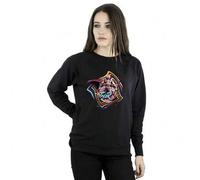 Shein Sudadera con estampado de remolino de Thor del amor y el trueno para mujeres/damas (negro)