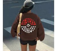 Shein Sudadera con estampado de silueta de Pokémon, diseño unisex, corte holgado, uso diario informal, estilo de moda urbana, ropa de temporada de primavera