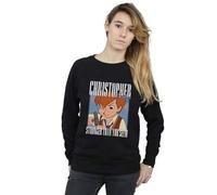 Shein Sudadera con estampado de Winnie the Pooh y Christopher Robin para mujer/dama (negro)