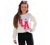 Shein Sudadera con gráfico 'LA Los Ángeles' disponible en varios colores - Diseño moderno y urbano, ideal para un look casual con un toque californiano - Co