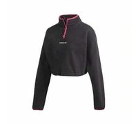 Shein Sudadera corta con cuello alto y cremallera de polar para mujer de adidas Originals GC8794, color negro