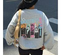 Shein Sudadera de cuello redondo para mujer con estampado de arte pop de Backstreet Boys, estilo retro de los 90, diseño de manga larga para otoño/invierno,