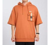 Shein Sudadera de hombre con capucha, estilo deportivo y casual, de manga corta y con diseño en capas a juego VN000GR4EHC
