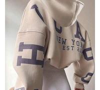 Shein Sudadera de manga larga talla grande, diseño minimalista y de moda, adecuada para graduación de verano, regreso a la escuela, graduación, maestro, sud