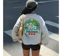 Shein Sudadera de mujer con estampado de Pokémon , estilo casual, corte holgado, suave y cómoda, adecuada para uso diario, ropa de primavera y otoño, diseño