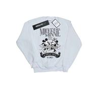 Shein Sudadera de mujer/dama con Mickey y Minnie Mouse, una gran pareja (Blanca)
