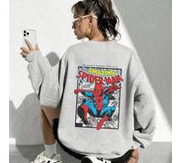 Shein Sudadera holgada con forro térmico de Spiderman para mujer, adecuada para otoño/invierno, con diseño de estilo Y2K que conserva la estética gótica, os
