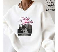 Shein Sudadera holgada de cuello redondo con estampado de personajes de Dirty Dancing Vintage