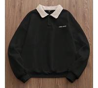 Shein Sudadera holgada de punto casual para hombres, de manga larga, de moda y adecuada para gente joven, para otoño/invierno, artículos de pareja