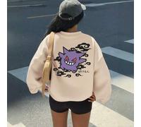 Shein Sudadera holgada informal para mujer, diseño con estampado de lindo Pokémon , tela cómoda y suave, adecuada para uso diario, ropa de temporada de prim