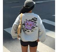 Shein Sudadera holgada informal para mujer, diseño con estampado de lindo Pokémon , tela cómoda y suave, adecuada para uso diario, ropa de temporada de prim