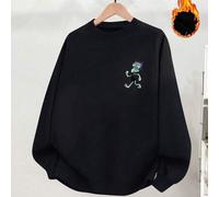 Shein Sudadera holgada y sencilla. Estampado de Bob Esponja, el hermano pulpo, en el pecho izquierdo, le da un toque divertido. Ideal para salidas diarias,