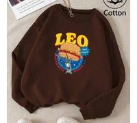 Shein Sudadera informal extragrande de manga larga con cordón para mujer, otoño/invierno, color marrón. El jefe rebelde sostiene una hamburguesa gigante, co