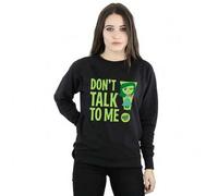 Shein Sudadera para mujer/dama con texto "No me hables" al revés (Negro)