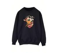 Shein Sudadera para mujer/dama diseño Bambi en el prado (Negro)