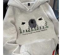 Shein Sudadera térmica con cordón y estampado gráfico del nombre de la ciudad 'NEW YORK U.S.A' para mujer talla grande, invierno