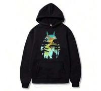 Shein Sudaderas con capucha originales de estilo europeo con estampados de clásicos del anime japonés como Studio GhibliS, Mi Vecino, El Viaje de Chihiro y
