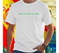 Shein sudo rm rf camiseta para hombre divertida geek casual transpirable moda do not try this at home regalo original camiseta básica verano oferta especia