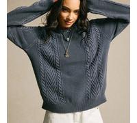 Shein Suéter de cuello redondo lavado, otoño/invierno