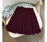 Shein Suéter de punto holgado con falda, diseño clásico de patrón floral de cuerda de unicolor, versátil para uso casual y diario para mujer