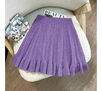 Shein Suéter de punto holgado con falda, diseño clásico de patrón floral de cuerda de unicolor, versátil para uso casual y diario para mujer, nuevo otoño