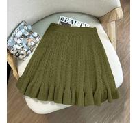 Shein Suéter de punto holgado con falda, diseño clásico de patrón floral de cuerda de unicolor, versátil para uso casual y diario para mujer, nuevo otoño