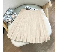 Shein Suéter de punto holgado con falda, diseño clásico de patrón floral de cuerda de unicolor, versátil para uso casual y diario para mujer