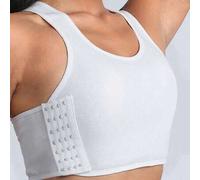 Shein Sujetador deportivo con botones laterales para mujer, top de compresión para el pecho, ropa de gimnasio, top de tanque elástico de compresión, ropa ac