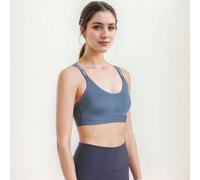 Shein Sujetador deportivo sin costuras de unicolor con alta elasticidad para mujer, cómodo y a la moda para yoga y ejercicio