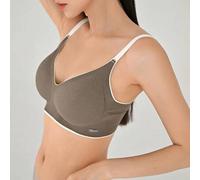 Shein Sujetador inalámbrico con ribete de contraste, lencería para volver al colegio para mujeres